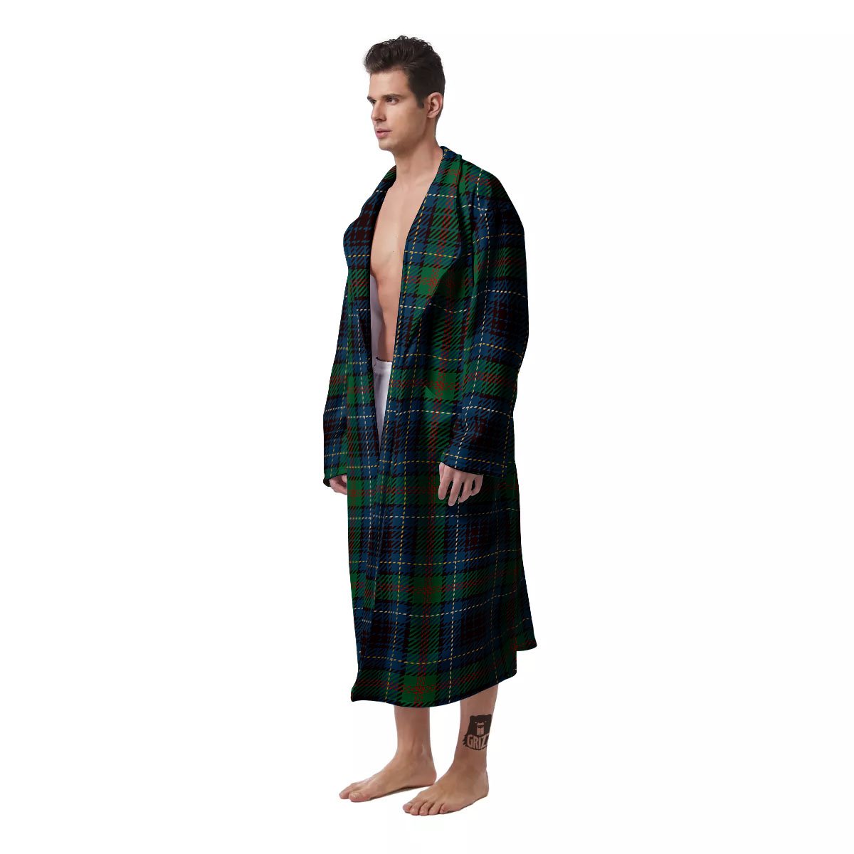 Tartan Irish Print Pattern Men's Robe-grizzshop