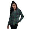 Tartan Irish Print Pattern Women's Bomber Jacket-grizzshop