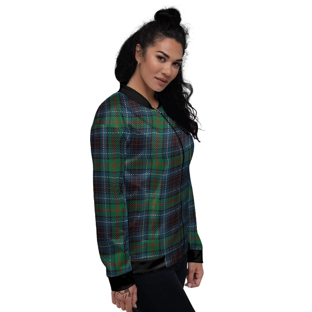 Tartan Irish Print Pattern Women's Bomber Jacket-grizzshop