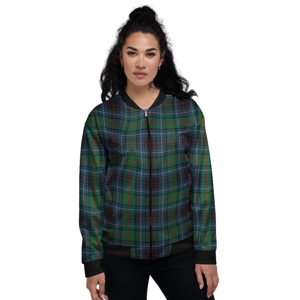 Tartan Irish Print Pattern Women's Bomber Jacket-grizzshop