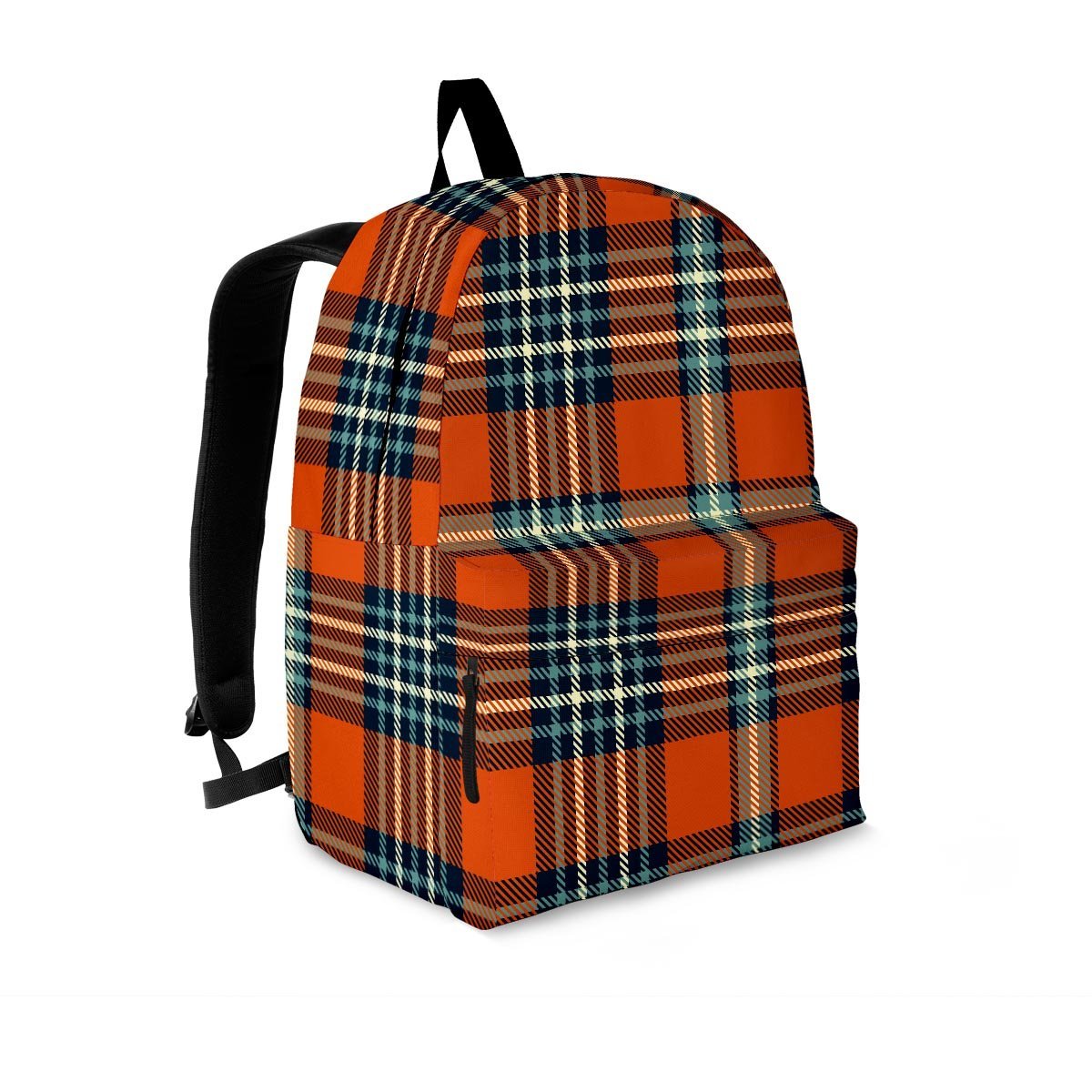 Tartan Orange Plaid Backpack-grizzshop