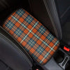 Tartan Orange Plaid Car Console Cover-grizzshop