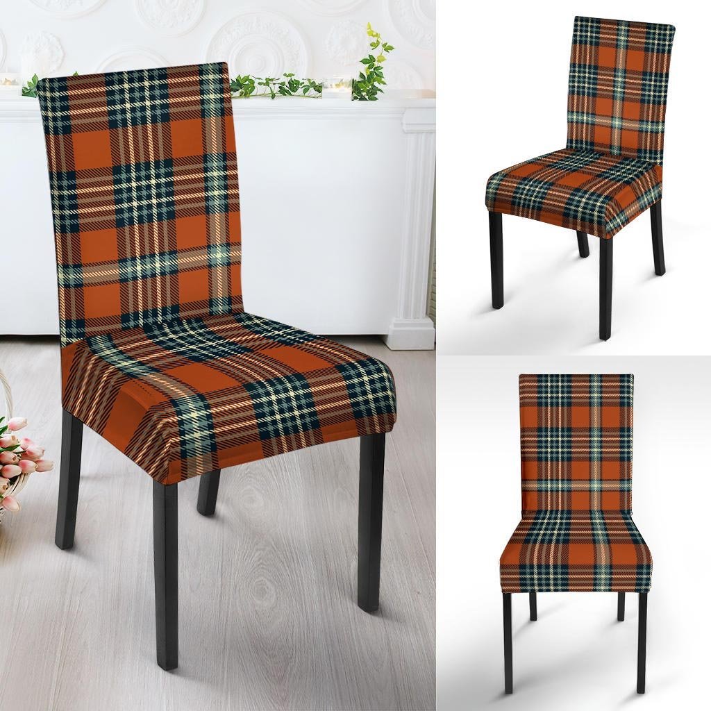 Tartan Orange Plaid Chair Cover-grizzshop