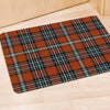 Tartan Orange Plaid Door Mat-grizzshop