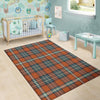 Tartan Orange Plaid Floor Mat-grizzshop