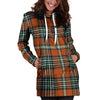 Tartan Orange Plaid Hoodie Dress-grizzshop