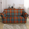 Tartan Orange Plaid Loveseat Cover-grizzshop