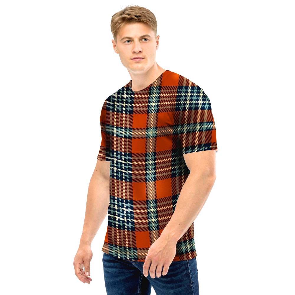 Tartan Orange Plaid Men T Shirt-grizzshop