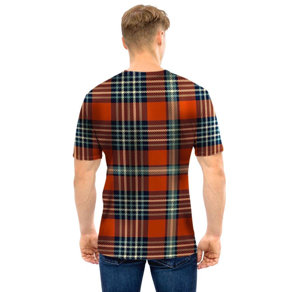 Tartan Orange Plaid Men T Shirt-grizzshop