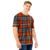 Tartan Orange Plaid Men T Shirt-grizzshop