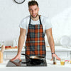 Tartan Orange Plaid Men's Apron-grizzshop