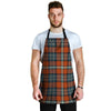 Tartan Orange Plaid Men's Apron-grizzshop