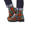 Tartan Orange Plaid Men's Boots-grizzshop