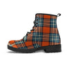 Tartan Orange Plaid Men's Boots-grizzshop