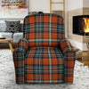 Tartan Orange Plaid Recliner Cover-grizzshop