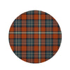 Tartan Orange Plaid Round Rug-grizzshop