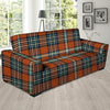 Tartan Orange Plaid Sofa Cover-grizzshop