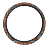 Tartan Orange Plaid Steering Wheel Cover-grizzshop