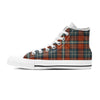 Tartan Orange Plaid Women's High Top Shoes-grizzshop