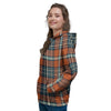 Tartan Orange Plaid Women's Hoodie-grizzshop