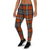 Tartan Orange Plaid Women's Joggers-grizzshop