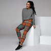 Tartan Orange Plaid Women's Joggers-grizzshop