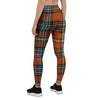 Tartan Orange Plaid Women's Leggings-grizzshop