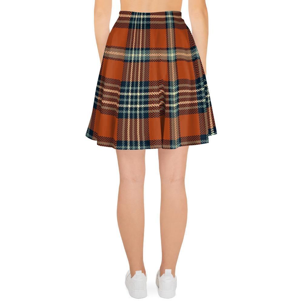 Tartan Orange Plaid Women's Skirt-grizzshop