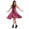 Tartan Pink Plaid Dress-grizzshop