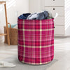 Tartan Pink Plaid Laundry Basket-grizzshop
