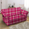 Tartan Pink Plaid Loveseat Cover-grizzshop