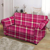 Tartan Pink Plaid Loveseat Cover-grizzshop