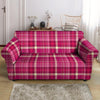 Tartan Pink Plaid Loveseat Cover-grizzshop