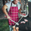 Tartan Pink Plaid Men's Apron-grizzshop