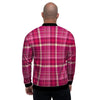 Tartan Pink Plaid Men's Bomber Jacket-grizzshop