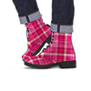 Tartan Pink Plaid Men's Boots-grizzshop