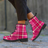 Tartan Pink Plaid Men's Boots-grizzshop