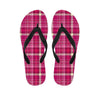 Tartan Pink Plaid Men's Flip Flops-grizzshop