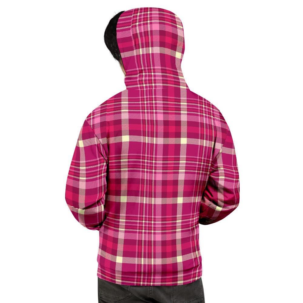 Tartan Pink Plaid Men's Hoodie-grizzshop