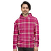 Tartan Pink Plaid Men's Hoodie-grizzshop