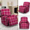 Tartan Pink Plaid Recliner Cover-grizzshop