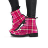 Tartan Pink Plaid Women's Boots-grizzshop