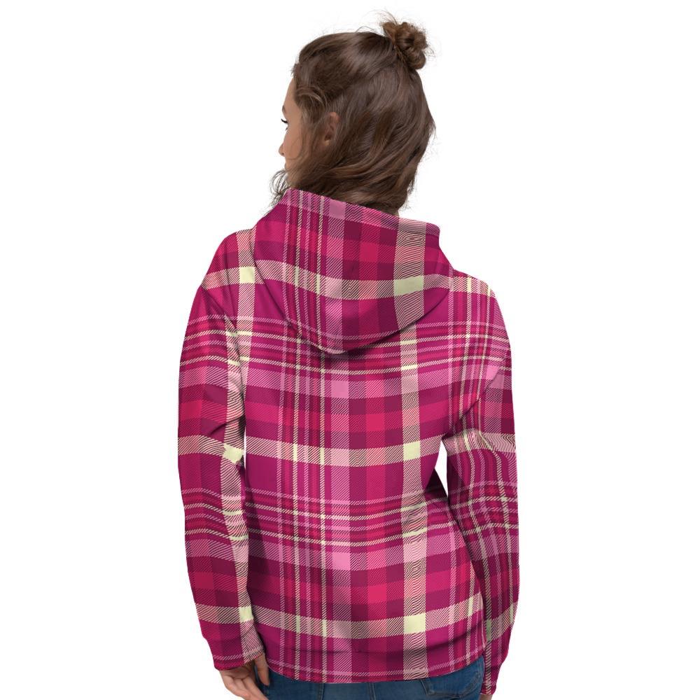 Tartan Pink Plaid Women's Hoodie-grizzshop