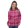 Tartan Pink Plaid Women's Hoodie-grizzshop