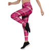 Tartan Pink Plaid Women's Leggings-grizzshop