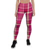 Tartan Pink Plaid Women's Leggings-grizzshop