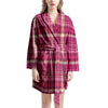 Tartan Pink Plaid Women's Robe-grizzshop