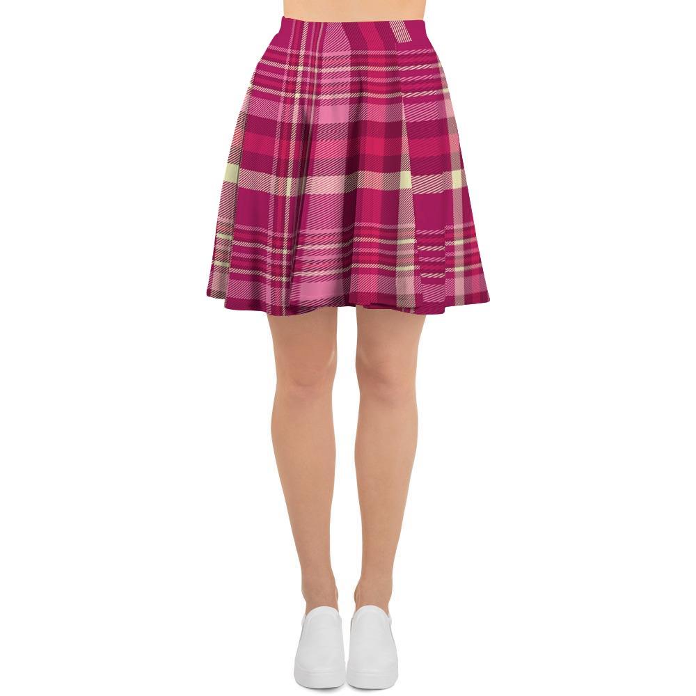 Tartan Pink Plaid Women's Skirt-grizzshop