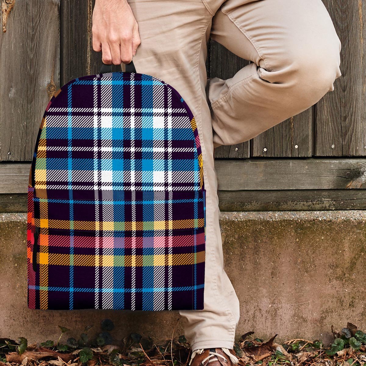 Tartan Plaid Backpack-grizzshop