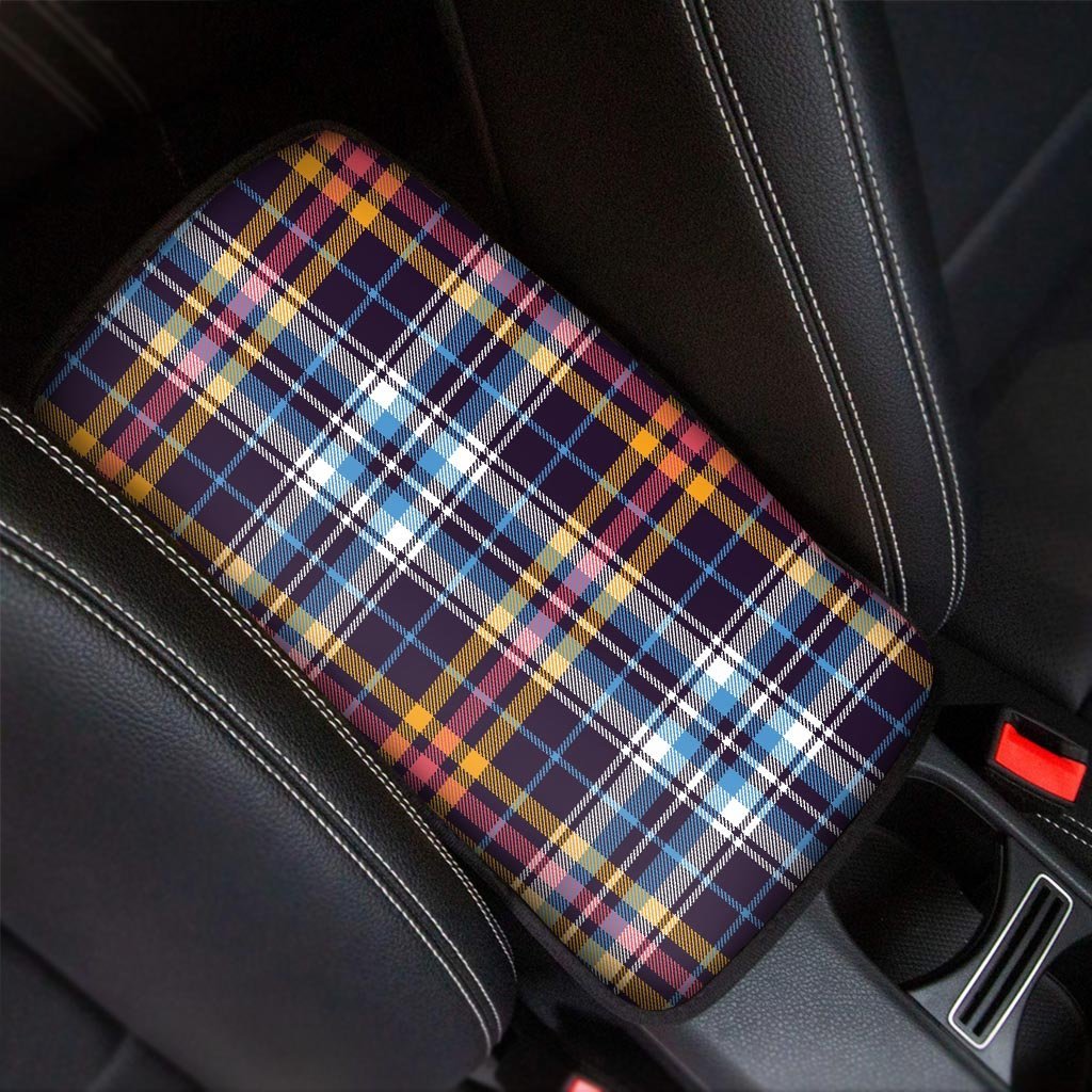 Tartan Plaid Car Console Cover-grizzshop